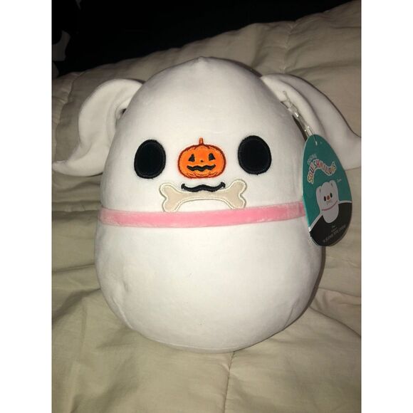 8" Zero Wth Bone Nightmare Before Christmas Squishmallow - Picture 1 of 4